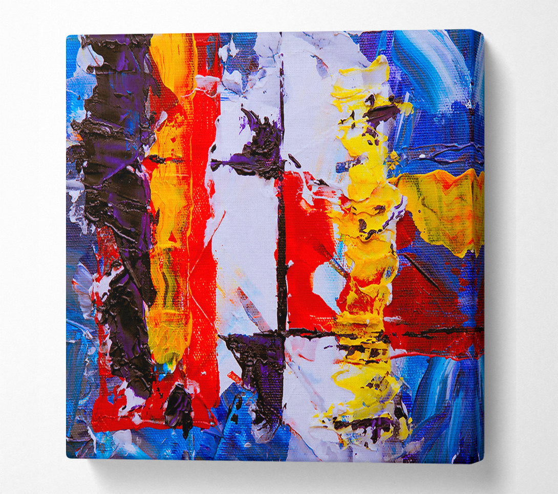  A Canvas Print of White Abstract Strokes Canvas Art