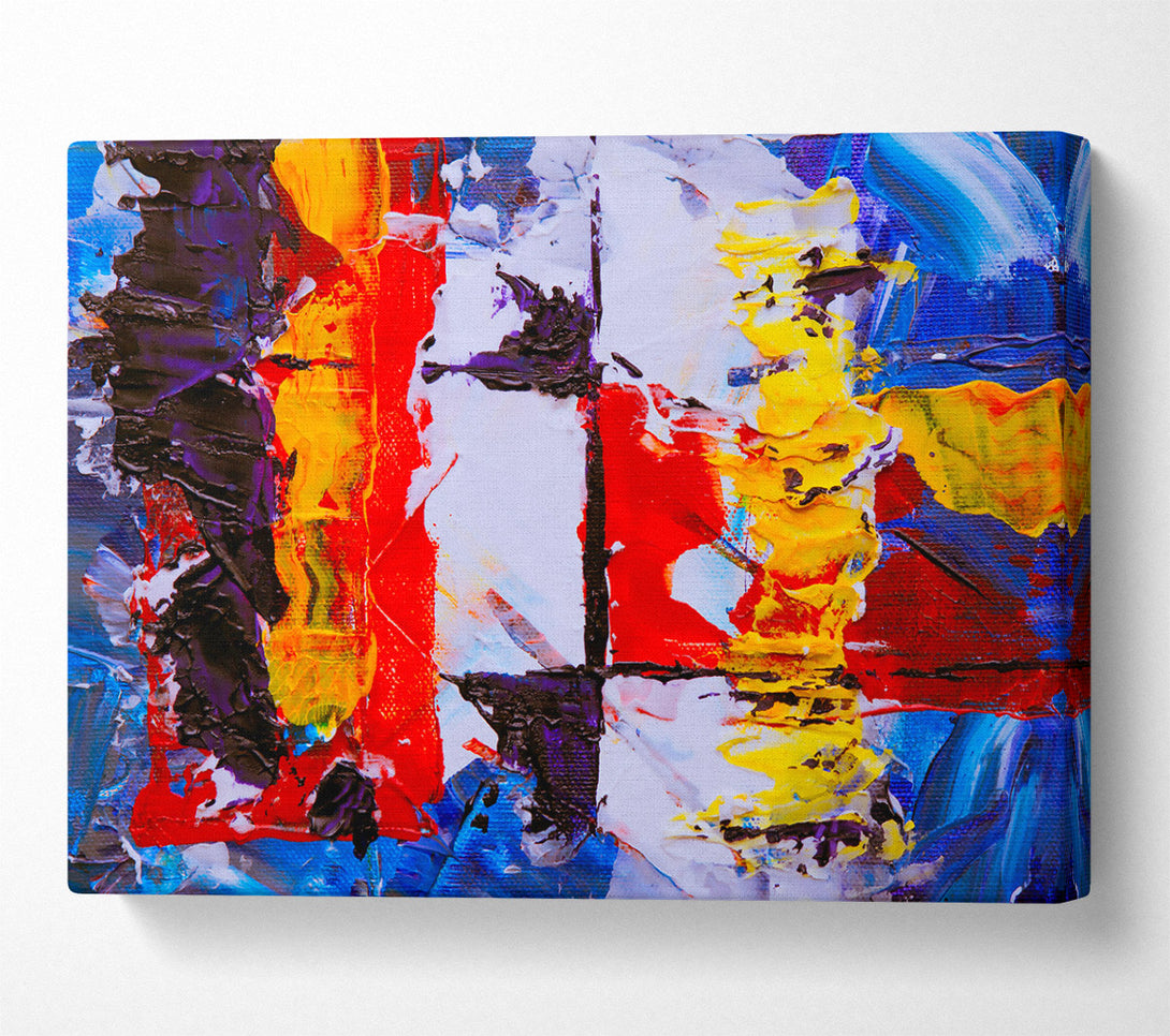  A Canvas Print of White Abstract Strokes Canvas Art