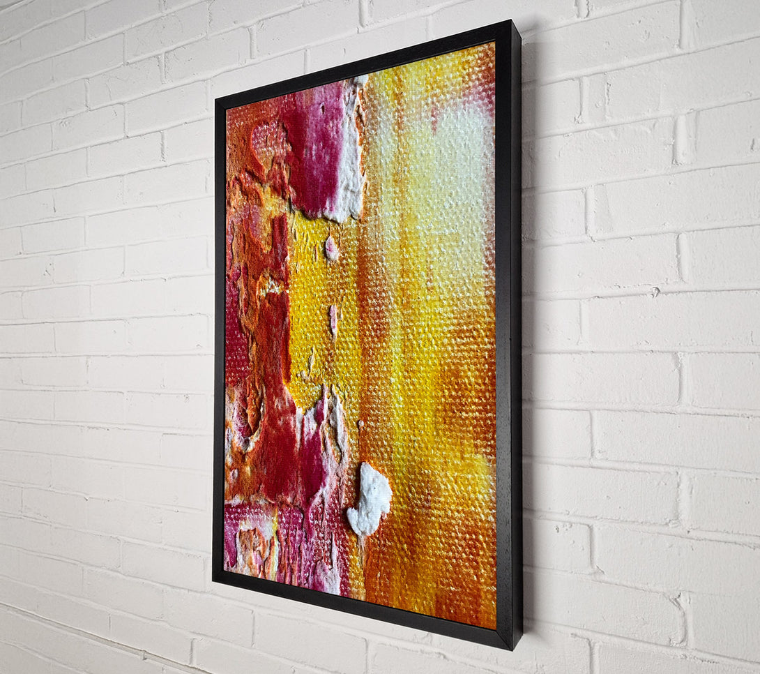  A Canvas Print of Crimson And Gold Abstract Canvas Wall Art