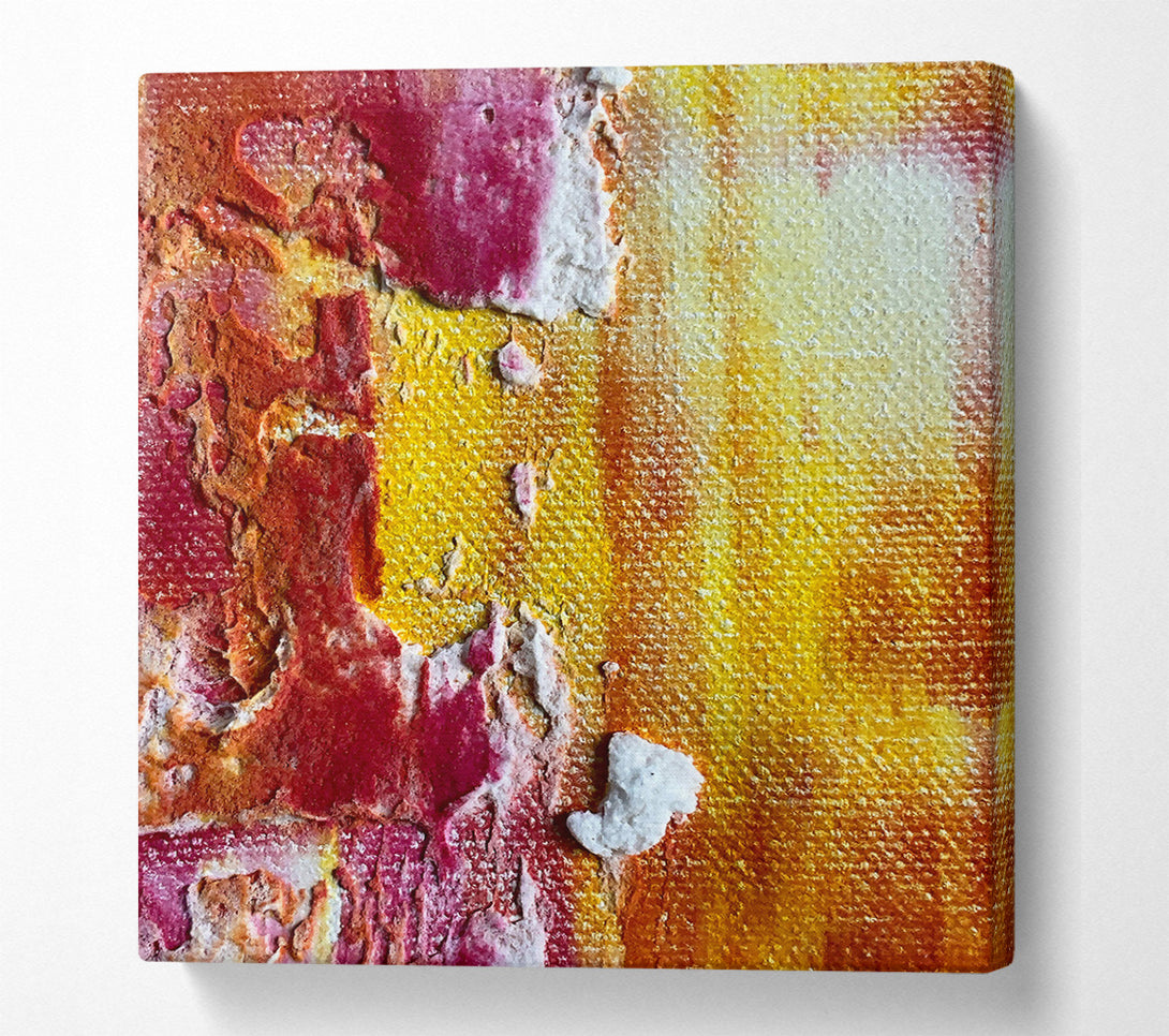  A Canvas Print of Crimson And Gold Abstract Canvas Wall Art