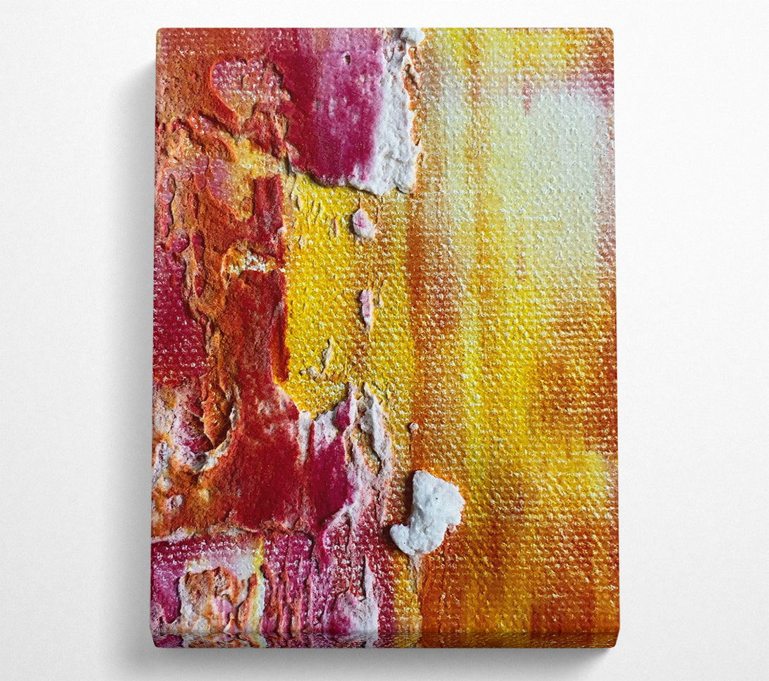  A Canvas Print of Crimson And Gold Abstract Canvas Wall Art
