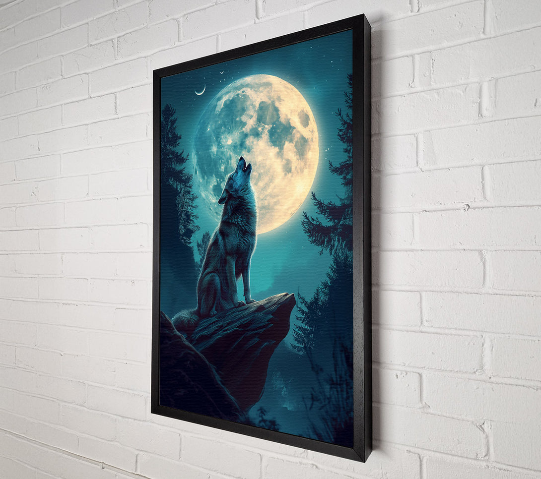  A Canvas Print of Blue Moon Howl Canvas Wall Art
