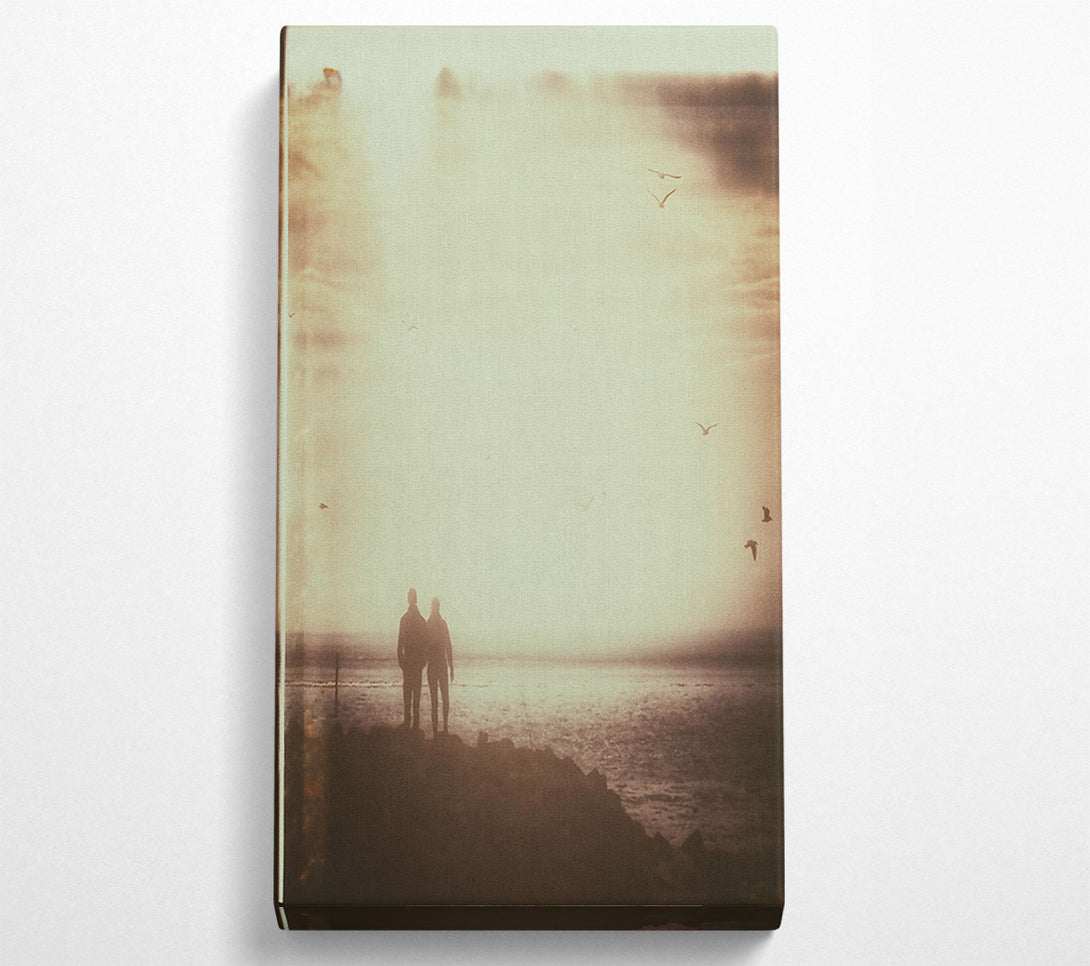  A Canvas Print of Golden Hour Silhouettes Canvas Print