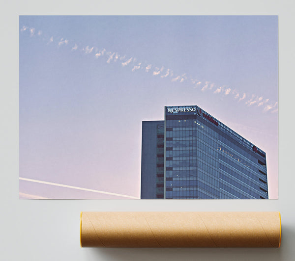 Pale Blue Skyscraper Giclee Print