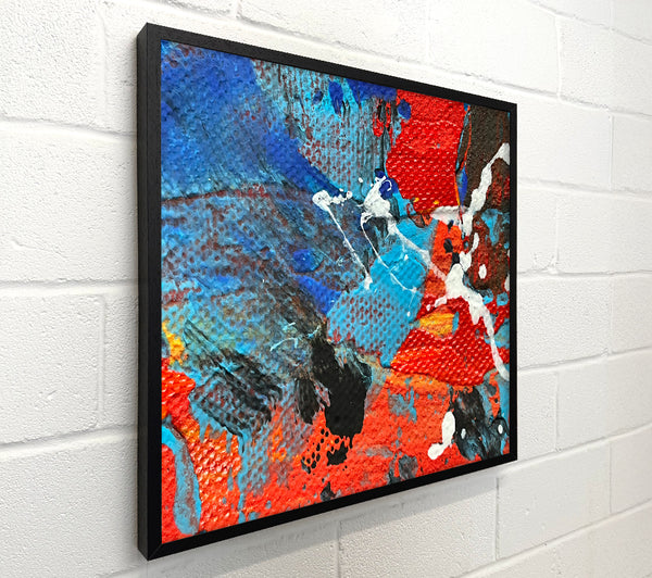 Crimson And Blue Splashes