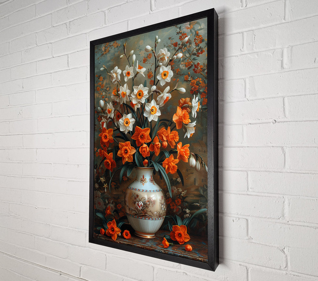  A Canvas Print of Daffodils In A Vase Canvas Print