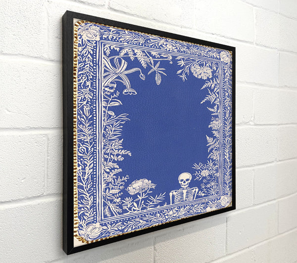 Blue Floral Skeleton