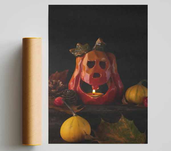 Orange Glow Lantern Print