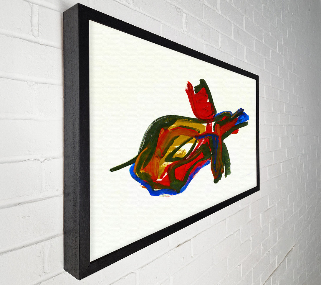  A Canvas Print of Crimson Abstract Dance Canvas Art