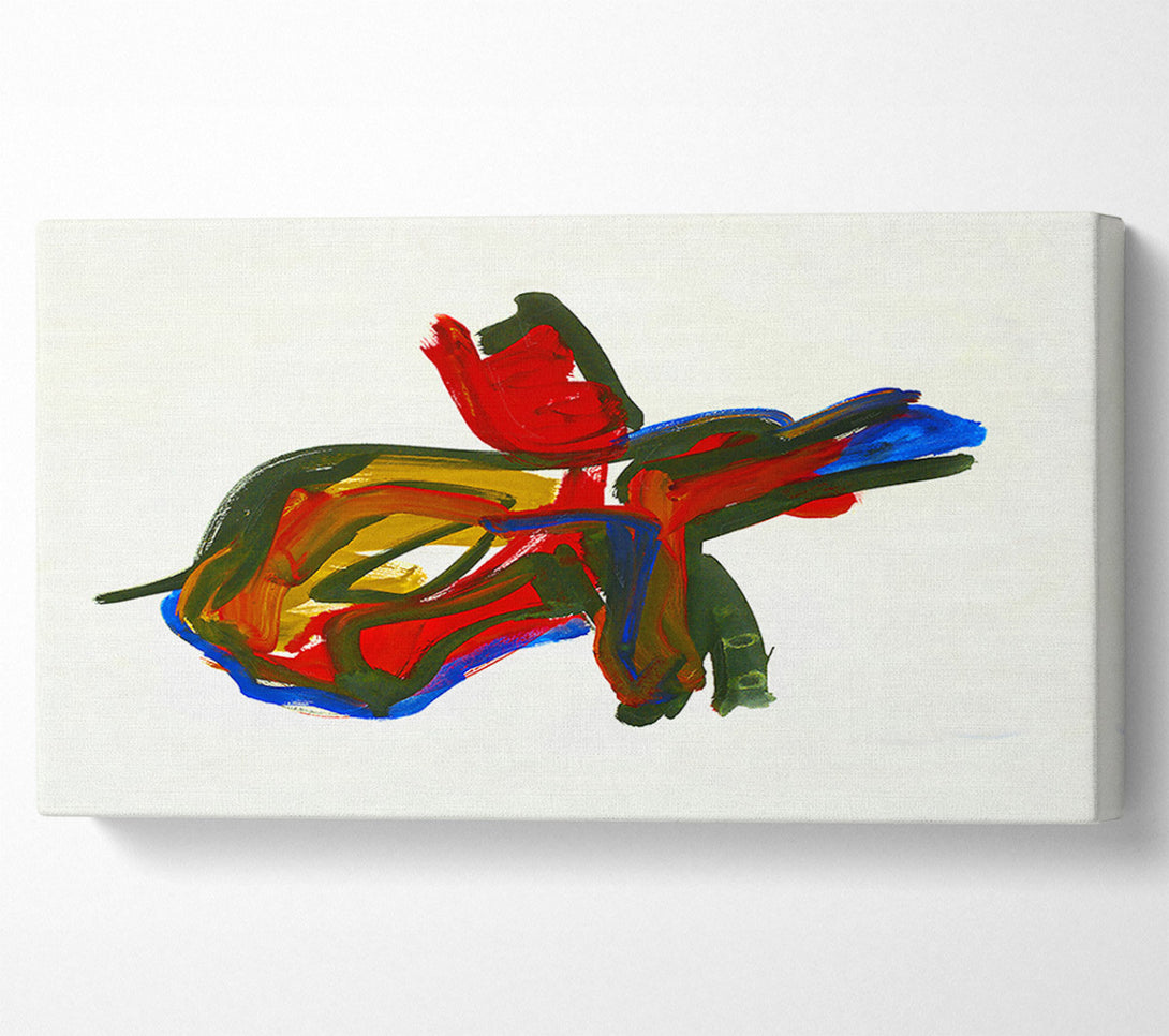  A Canvas Print of Crimson Abstract Dance Canvas Art