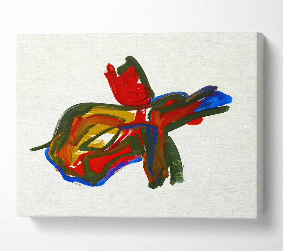  A Canvas Print of Crimson Abstract Dance Canvas Art