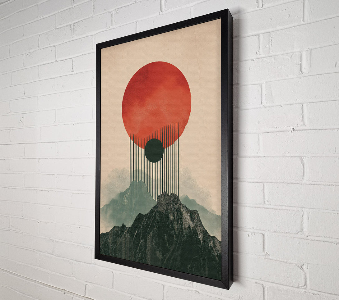  A Canvas Print of Crimson Mountain Passage Canvas Art
