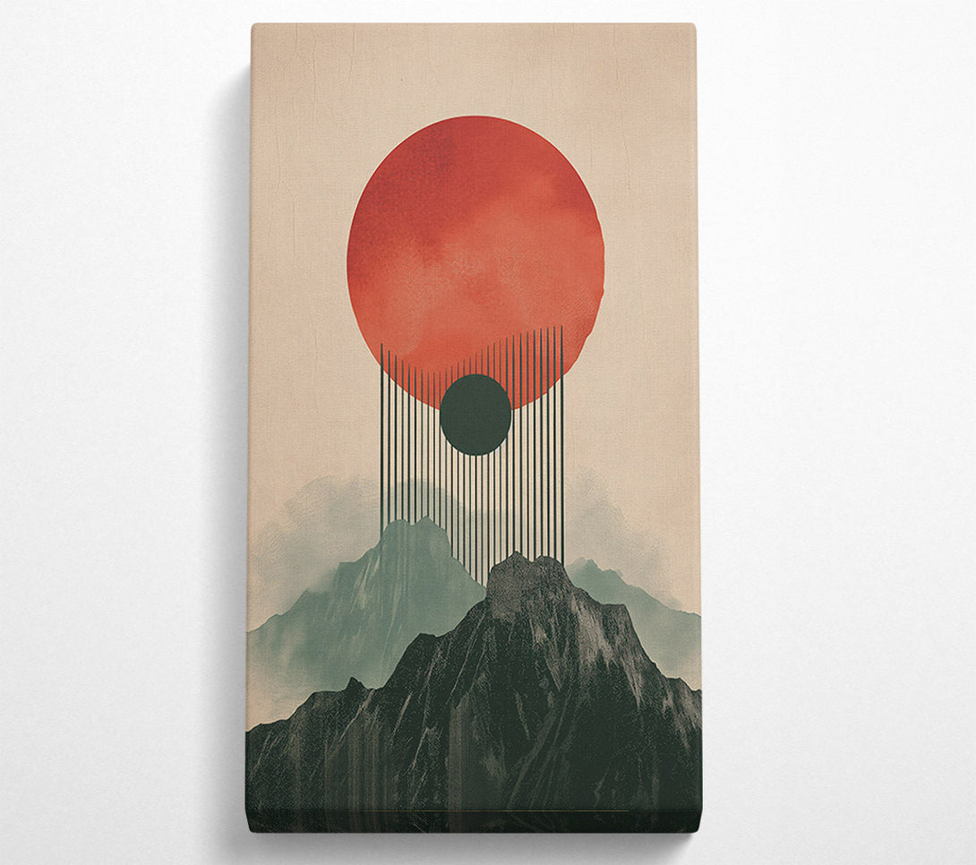  A Canvas Print of Crimson Mountain Passage Canvas Art