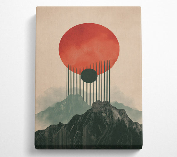 A Canvas Print of Crimson Mountain Passage Canvas Art