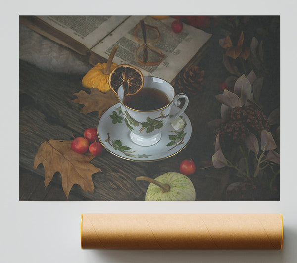 Warm Brown Tea Time Print
