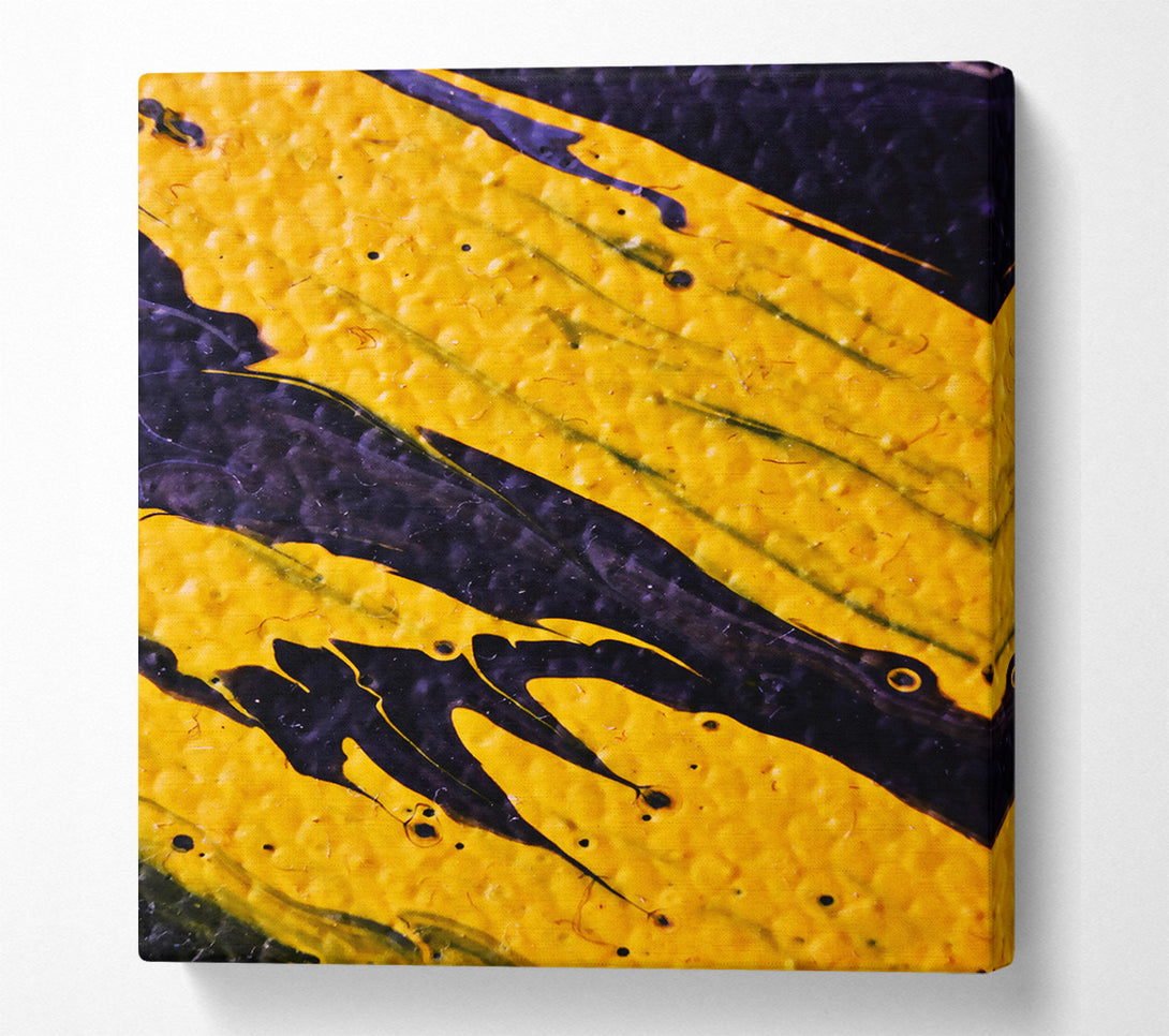  A Canvas Print of Golden Swirls Of Black Canvas Art