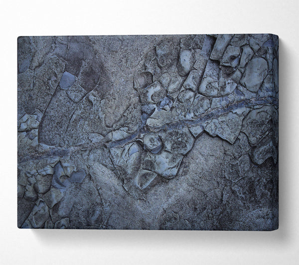  A Canvas Print of Midnight Blue Cracked Earth Canvas Wall Art