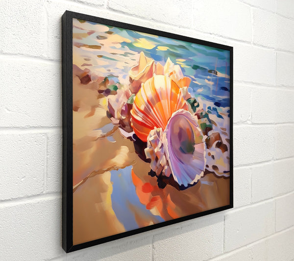 Orange Seashells On Sand