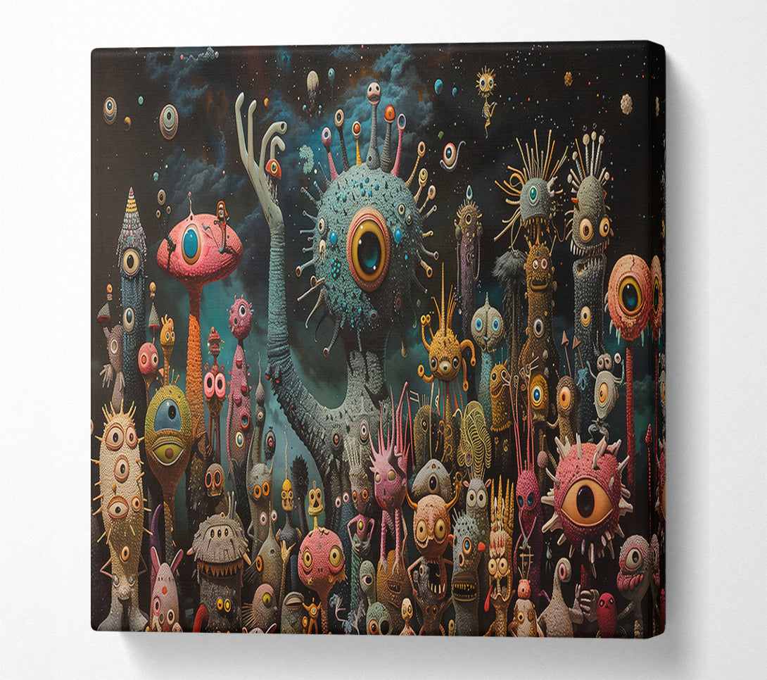  A Canvas Print of Teal Eye Galaxy Canvas Art