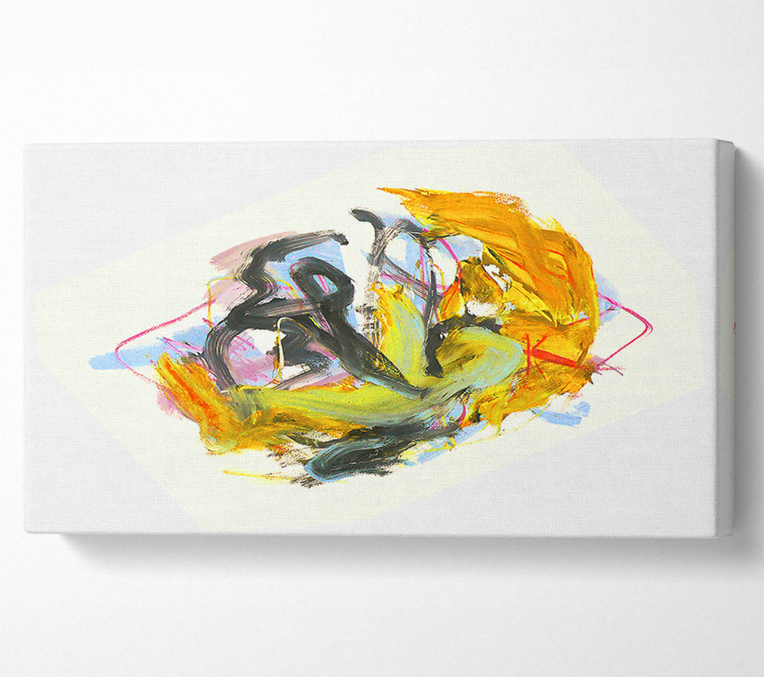  A Canvas Print of Golden Abstract Dance Canvas Print