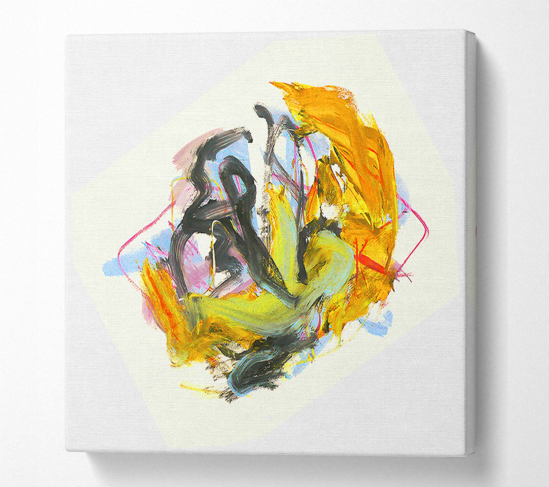 A Canvas Print of Golden Abstract Dance Canvas Print