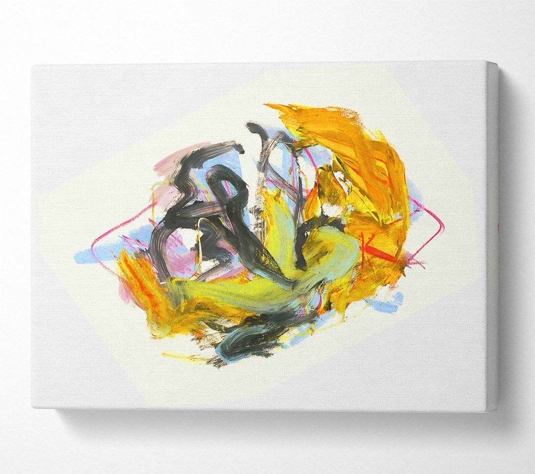  A Canvas Print of Golden Abstract Dance Canvas Print