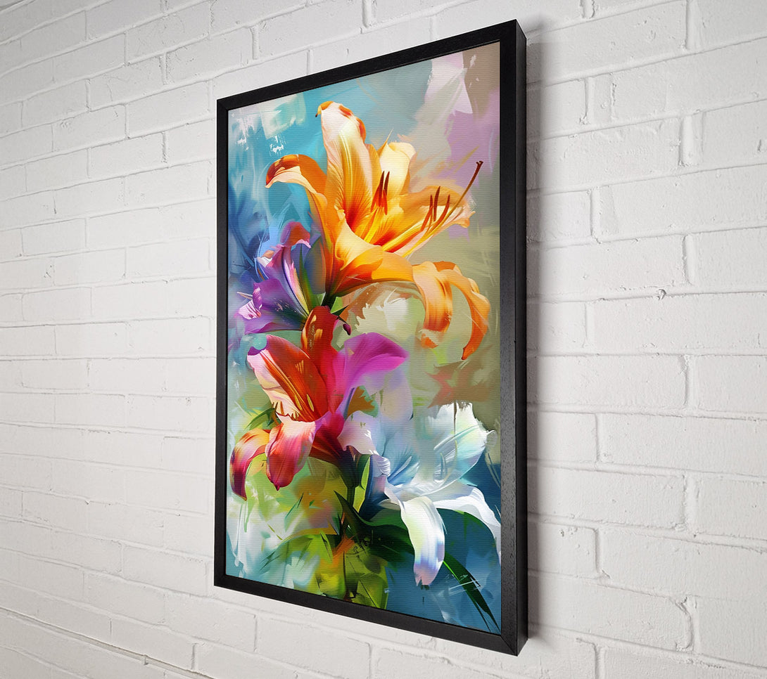  A Canvas Print of Orange Lily Bloom Canvas Print