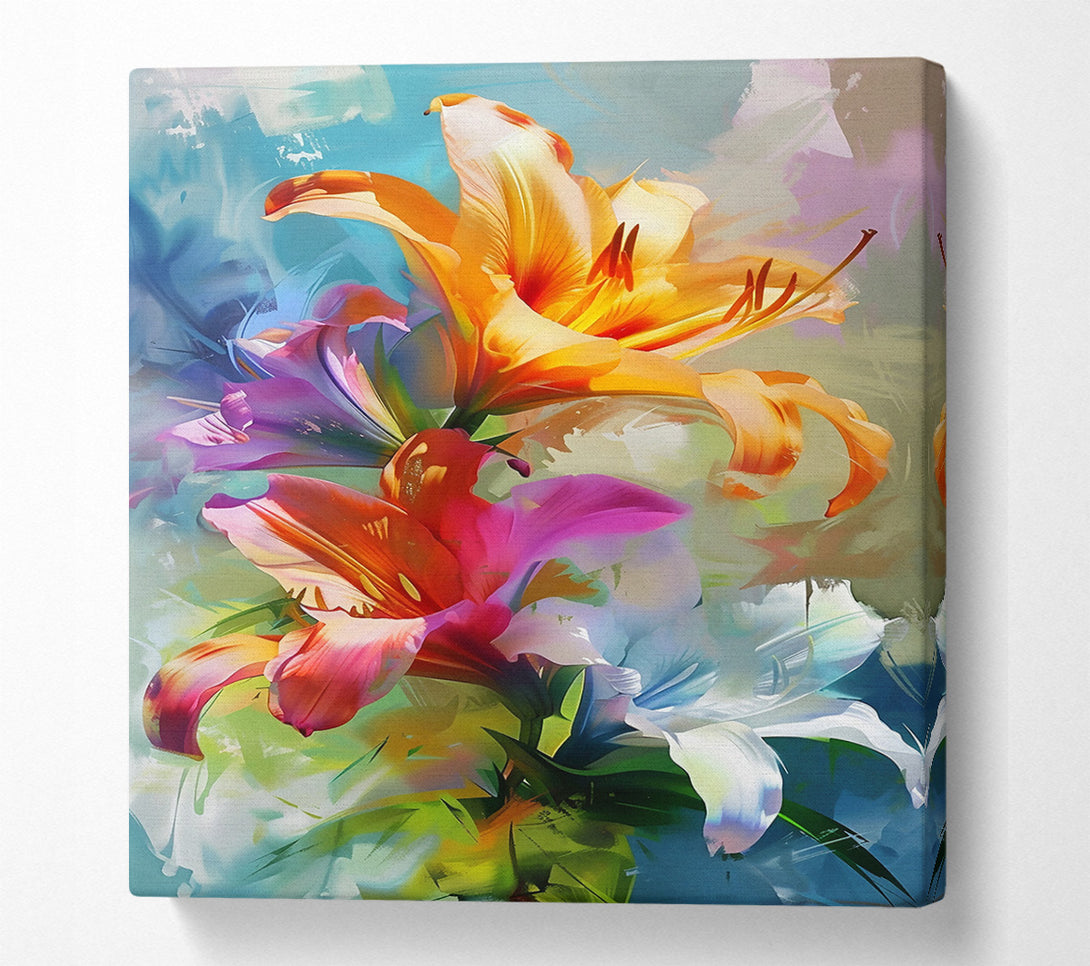  A Canvas Print of Orange Lily Bloom Canvas Print