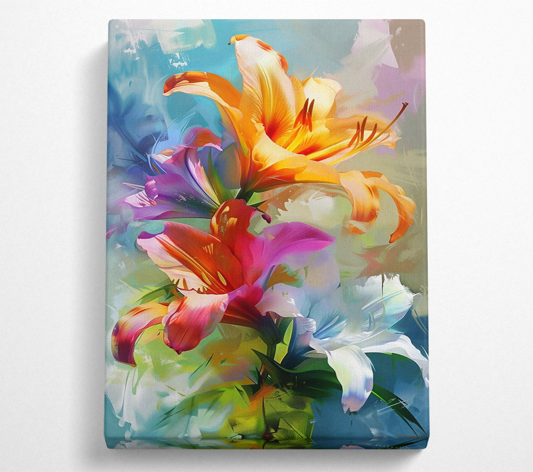  A Canvas Print of Orange Lily Bloom Canvas Print