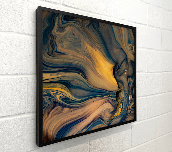 Azure Swirls Of Gold