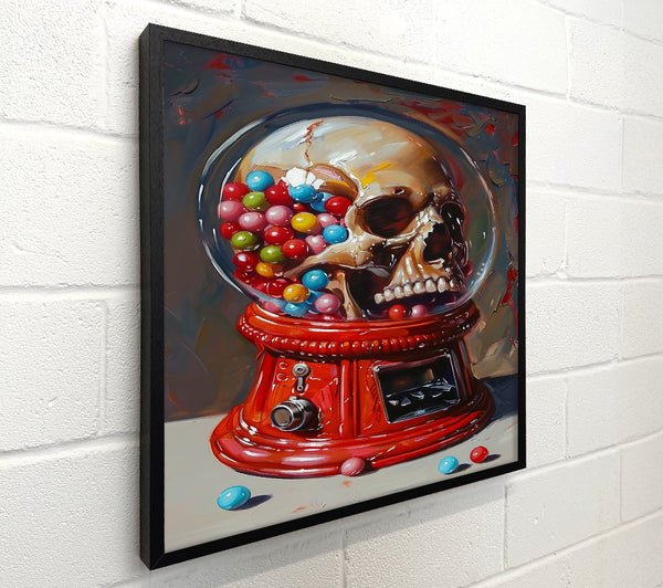 Red Gumball Skull