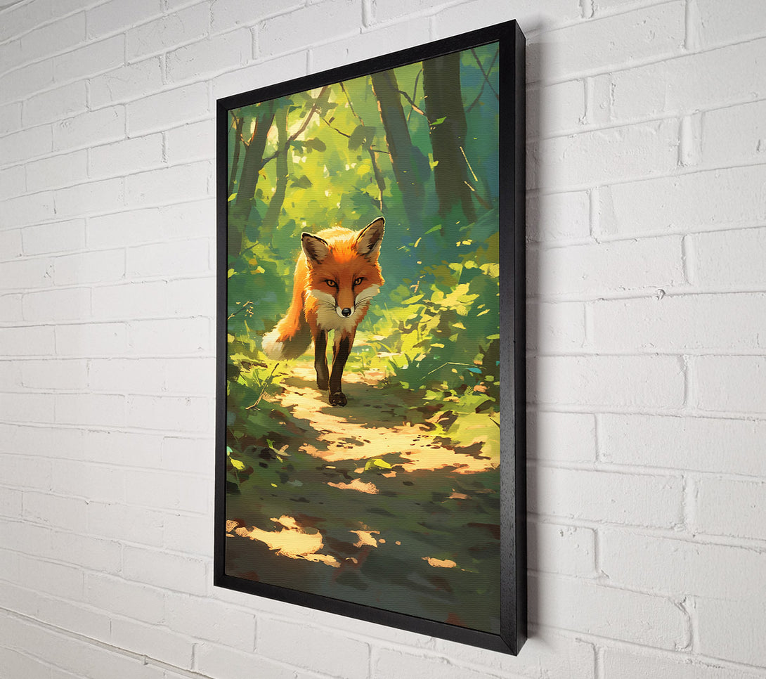  A Canvas Print of Orange Fox Path Canvas Print