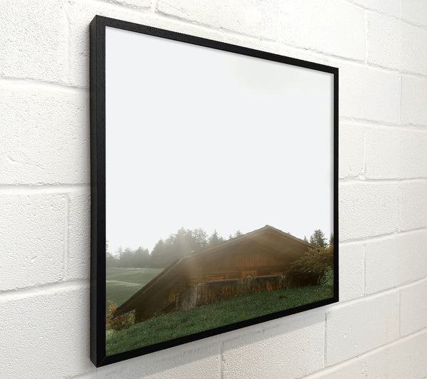 Golden Cabin In Mist