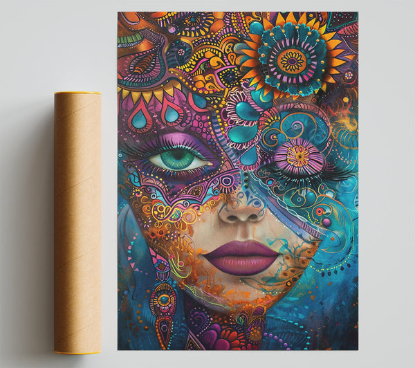 Golden Blue Dreamscape Giclee Print