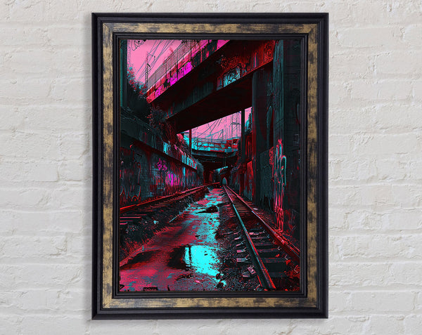 Death Train Tracks Framed Print