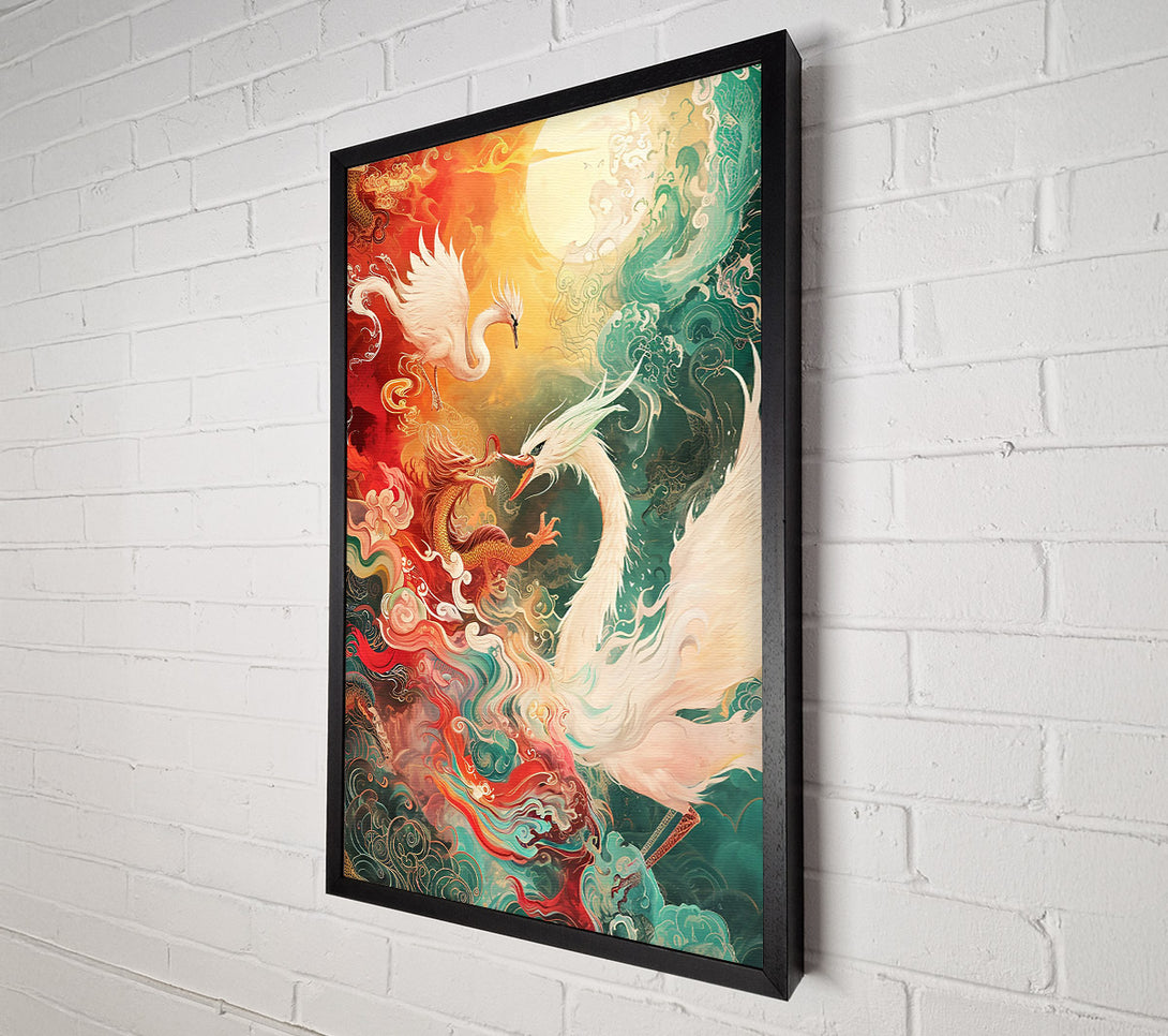  A Canvas Print of Azure Dragon'S Embrace Canvas Wall Art