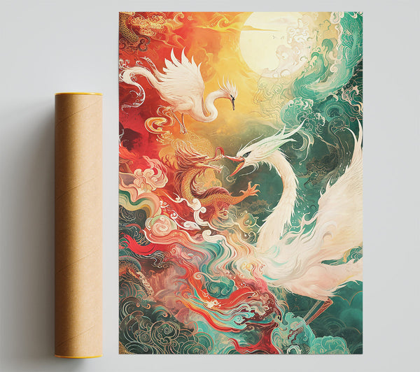 Azure Dragon'S Embrace Giclee Print