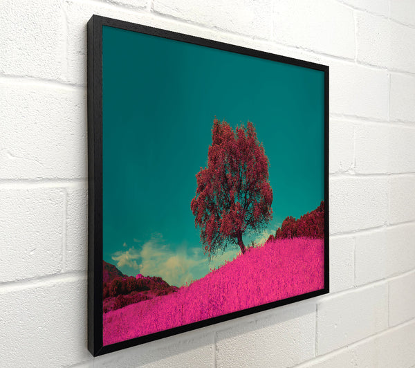 Pink Tree, Green Sky