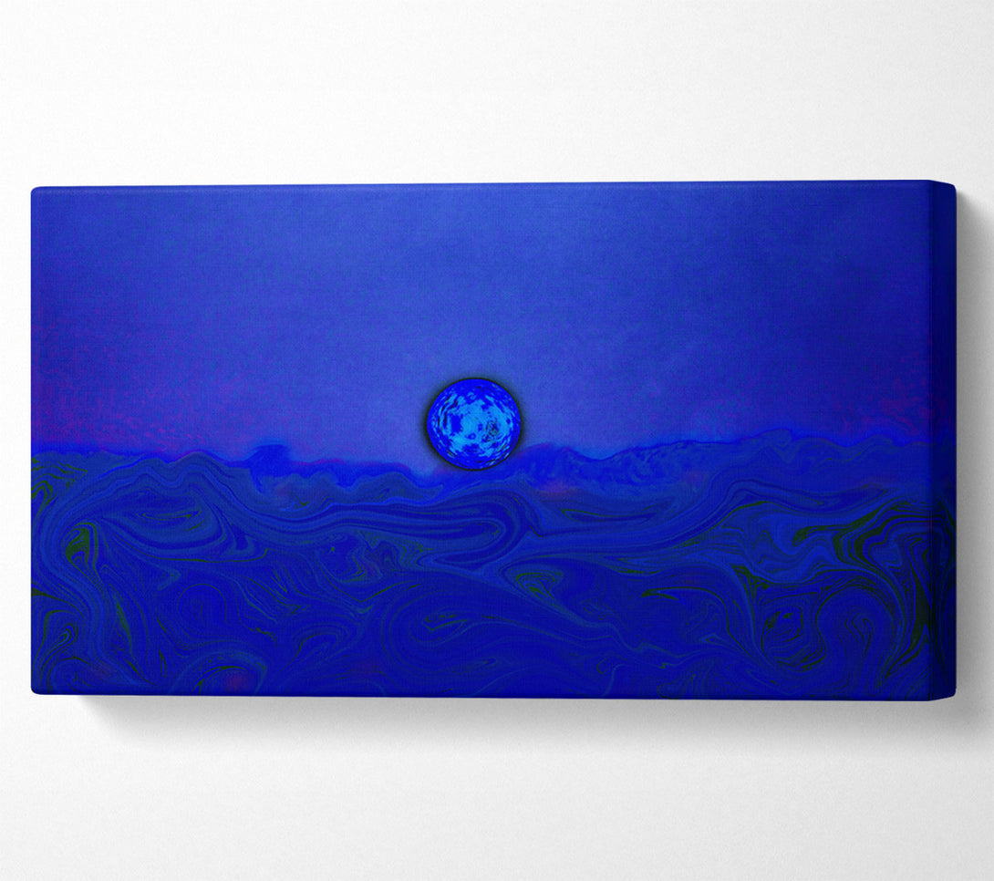  A Canvas Print of Blue Moon'S Horizon Canvas Wall Art
