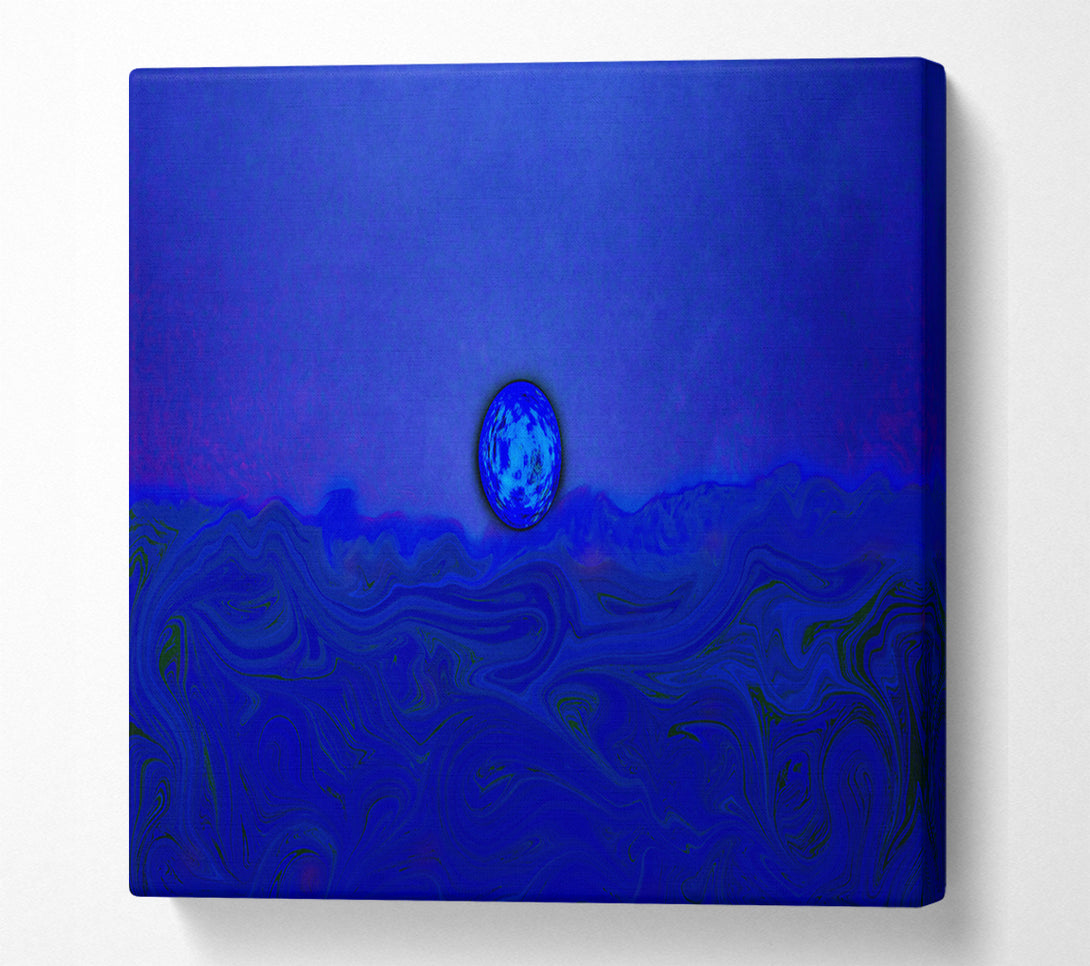  A Canvas Print of Blue Moon'S Horizon Canvas Wall Art