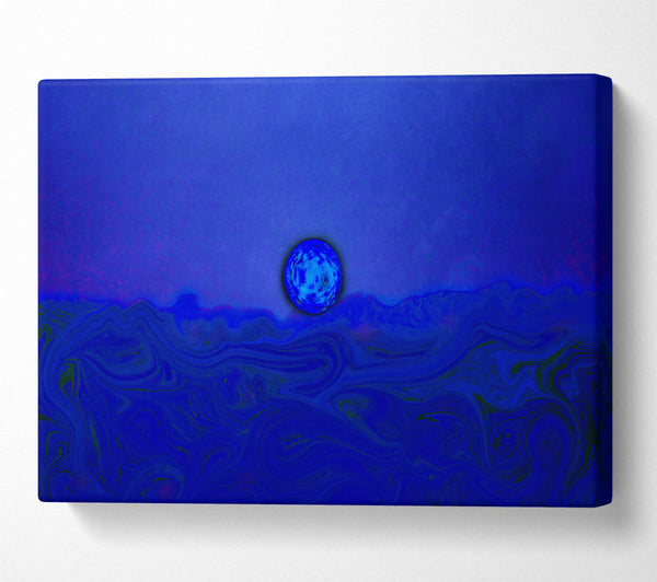  A Canvas Print of Blue Moon'S Horizon Canvas Wall Art