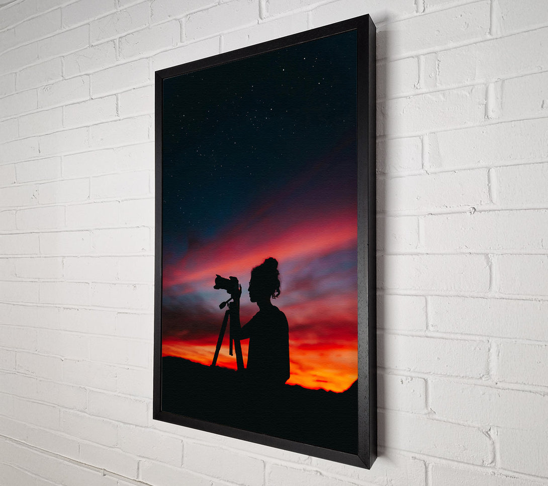  A Canvas Print of Crimson Night Sky Capture Canvas Print