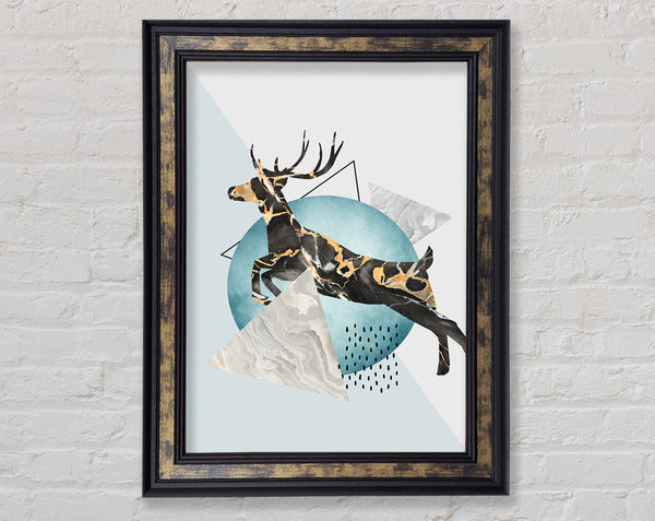 Deer Abstract Framed Print