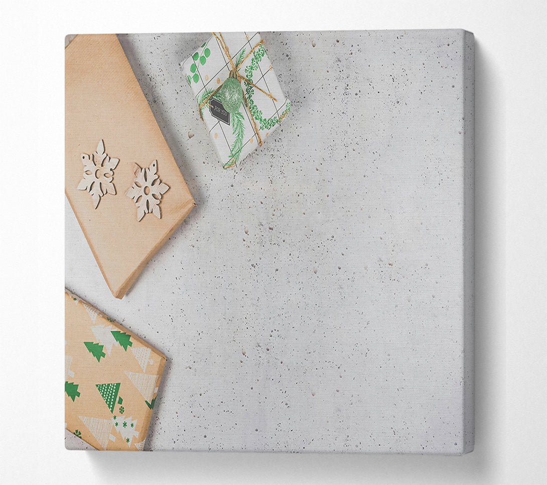  A Canvas Print of White Winter Gifts Canvas Print