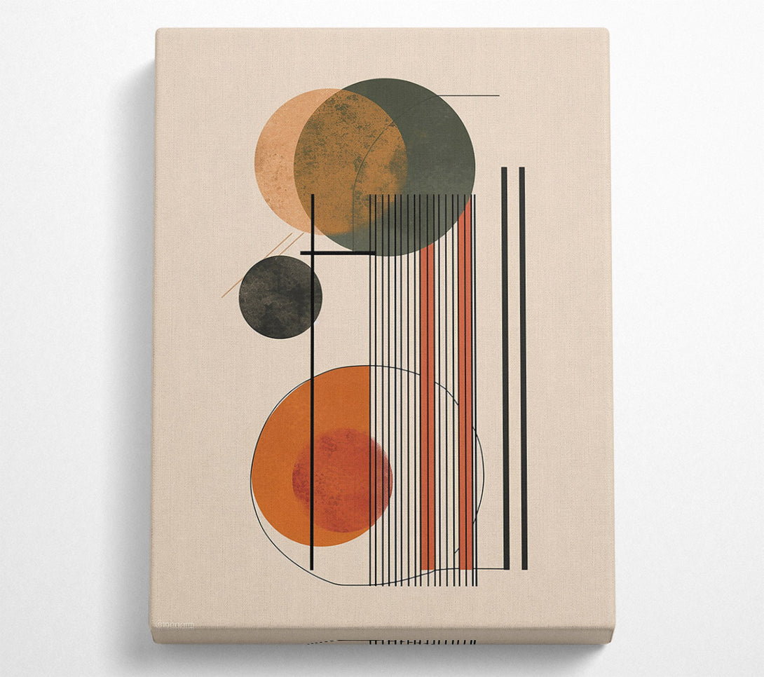  A Canvas Print of Burnt Orange Abstract Canvas Wall Art