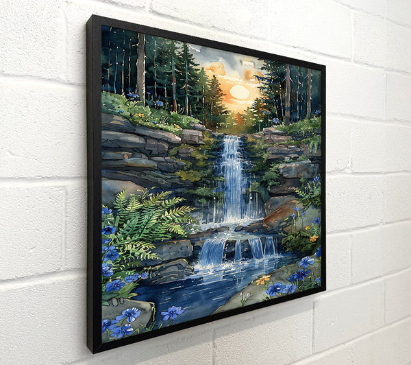 Blue Forest Waterfall