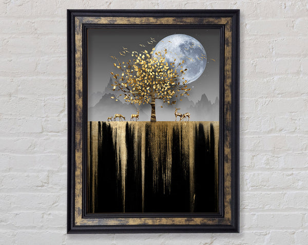 Deer Gathering Framed Print
