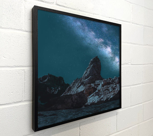 Teal Night Sky Peak