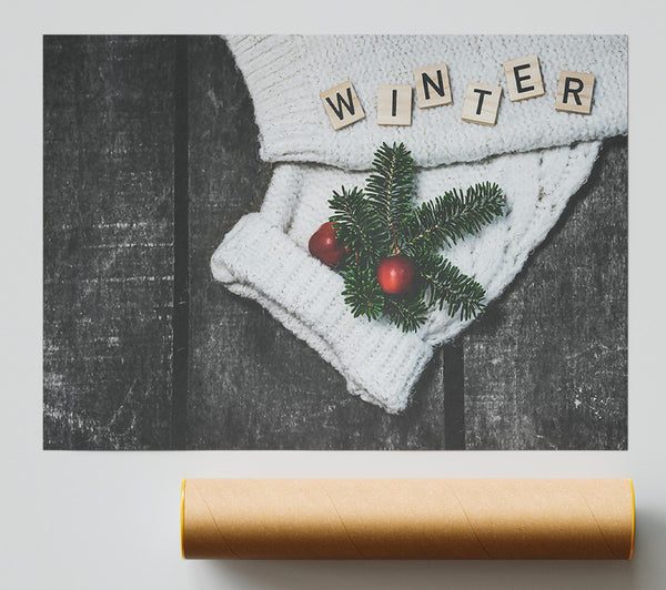 White Winter'S Embrace Print