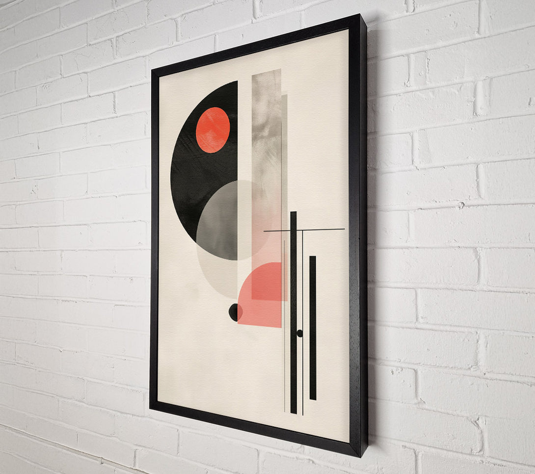  A Canvas Print of Coral Geometric Forms Canvas Print
